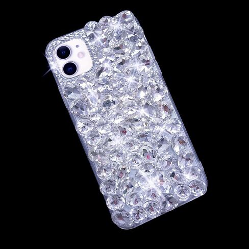 Bonitec Case for iPhone 14 Plus Glitter Case for Women 3D Glitter Sparkle Bling Case Luxury Shiny Crystal Rhinestone Diamond Bumper Clear Gems Cute Case for Women Girls in Kuwait