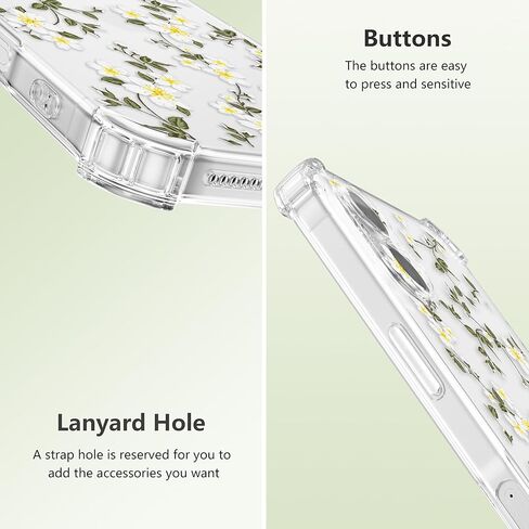 ZTOFERA for iPhone 16 Phone Case Clear, Cute Flower Pattern for Women Girls Phone Cover 4 Corners Thickened Slim TPU Bumper Anti-Drop Protective Case for iPhone 16, Pink Flower in Kuwait