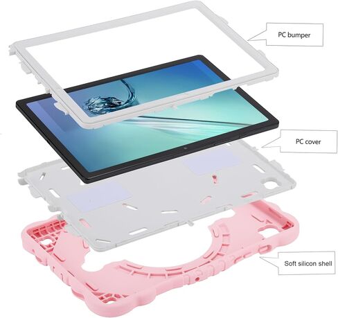 XZC Case for Samsung Galaxy Tab A8 10.5 بوصة (SM-X205N/X200N/X207) 2021/2022 يونيكورن غطاء وقائي مقاوم للصدمات مع حزام كتف قابل للتعديل (وردي) in Kuwait