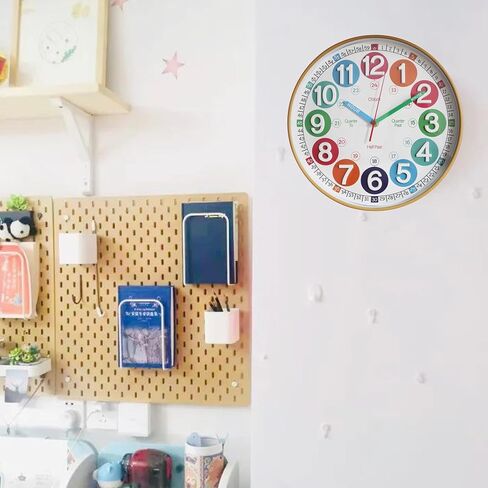 Unicorn Rainbow Pendulum Wall Clock ，Kids' Room Clocks，Silent Non Ticking Children's Quiet Clocks，Décor at School,Bedroom,Kitchen,Classroom,Good GIft in Saudi Arabia