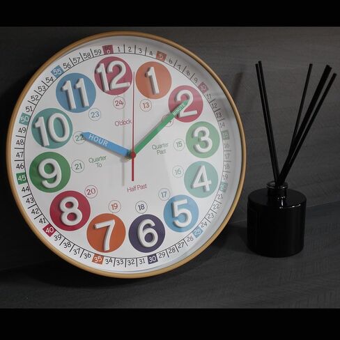 Unicorn Rainbow Pendulum Wall Clock ，Kids' Room Clocks，Silent Non Ticking Children's Quiet Clocks，Décor at School,Bedroom,Kitchen,Classroom,Good GIft in Saudi Arabia