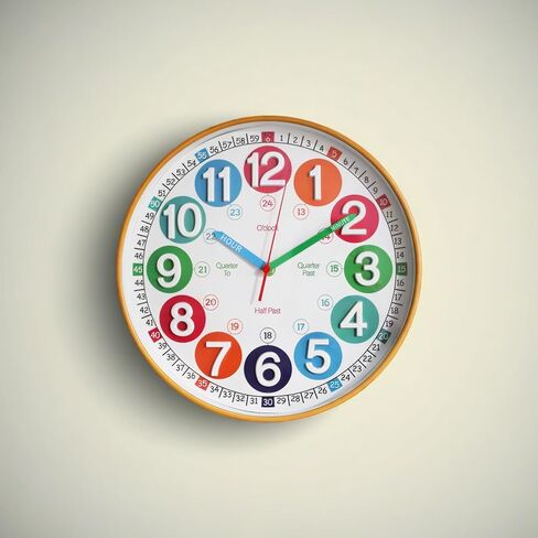 Unicorn Rainbow Pendulum Wall Clock ，Kids' Room Clocks，Silent Non Ticking Children's Quiet Clocks，Décor at School,Bedroom,Kitchen,Classroom,Good GIft in Saudi Arabia