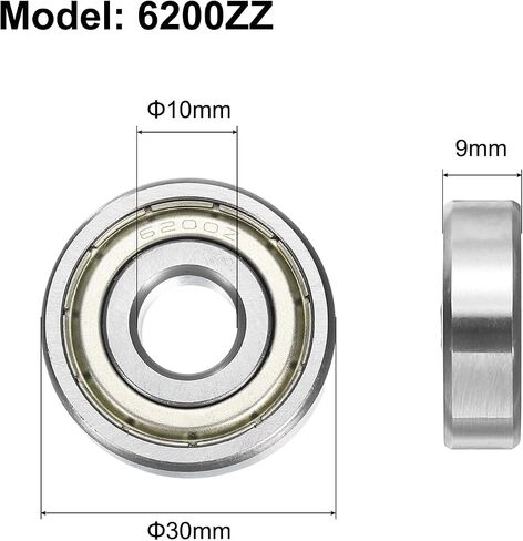 uxcell 8pcs 6001ZZ Deep Groove Ball Bearings 12 x 28 x 8mm Chrome Steel Bearing Double Metal Shielded Precision Bearings, P6 (ABEC 3) in Kuwait