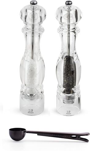 مجموعة هدايا Peugeot Nancy Inch Salt & Pepper Mill ، الأكريليك - مع مقطع توابل من الفولاذ المقاوم للصدأ/كيس (8.75 بوصة) in Kuwait