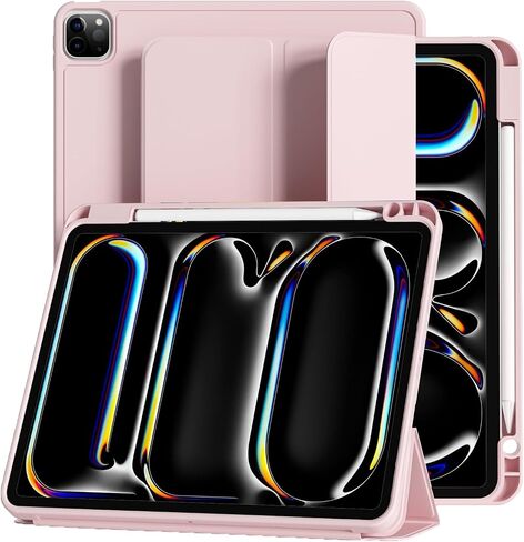 Case for iPad Pro 13-inch (M4 2024) with Pencil Holder | Supports Apple Pencil Pro & USB-C Charging | Auto Wake/Sleep Function | Tri-Fold Stand & Pencil Holder (Gray) in Kuwait