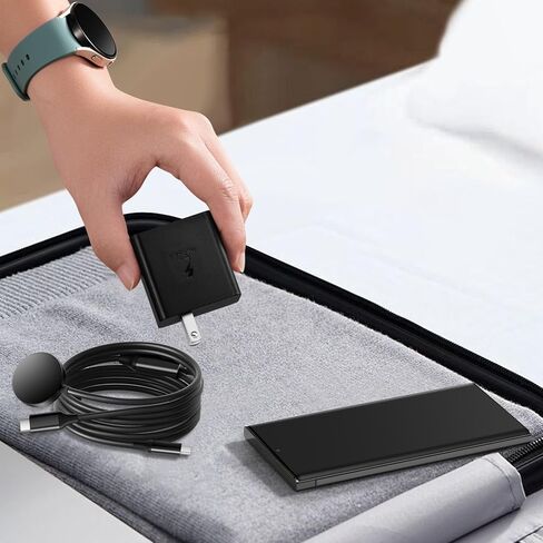 for Samsung Watch Charger, Magnetic Fast Charger for Galaxy Watch 6/6 Classic, Watch 7/5/5 Pro/4/4 Classic/FE/3/Active1 2, Wireless 4.9FT USB C Cord, 25W Dual Port Wall Charger in Kuwait