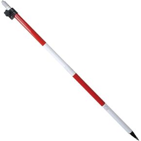 AdirPro Aluminum Prism Pole - Telescopic 8.5’ (2.5m) – Fixed Adapter Tip – Screw Lock - Metric Graduation - Strong & Lightweight GPS Pole - for Use with Prisms - Rover Rod - GNSS Instruments