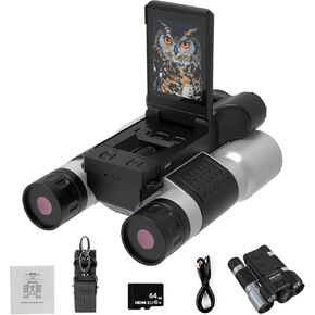 نظارات الرؤية الليلية ، مناظير الرؤية الليلية 4K للبالغين ، يمكن عرض HD مناظير رقمية الأشعة تحت الحمراء للمراقبة على صيد التخييم ، وإنقاذ الصور والفيديو ، مع بطاقة TF 64 جيجابايت - 7IR مستويات