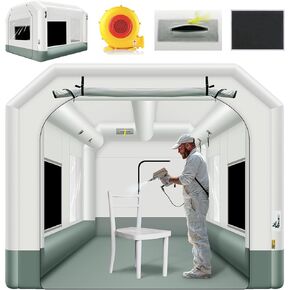 GORILLASPRO Portable Inflatable Paint Booth Tent 13x10x8Ft with 550W Blower, Air Filter System for DIY Spray Painting of Cars, Trucks, Motorcycles, Bicycles, and Auto Parts