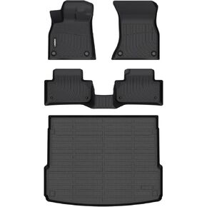 GINOWY-Cargo Liner for Audi Q5 SQ5 2018-2024, TPE All Weather Q5 Car Mats Non-Slip Trunk Mat Floor Liners Waterproof Easy to Clean Cargo Mat, Custom Fit Accessories Mats Black
