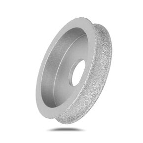 7.3cm Brazed Grinding Wheel, Concave Abrasive Angle Grinder Accessory Half Round Edge Grind Tool Cutting Shaping Disc Stone Ceramic Double Sided Vacuum Fast Cup Iron Steel Masonry Convex(2.0cm)