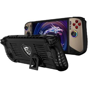 Case Cover for MSI Claw 8 AI+ A2VM Handheld Game Console, Slim Soft TPU Protective Skin Case with Kickstand for MSI Claw 8 AI+ A2VM, Anti-Scratch,Shockproof,Black