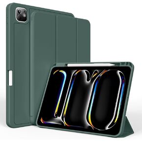 Case for iPad Pro 11 Inch 2024 iPad Pro M4 Case مع دعم حامل القلم الرصاص Pencil Pro و Pencil (USB-C) الشحن ، و Wake/Sleep Auto و TPU الناعمة.