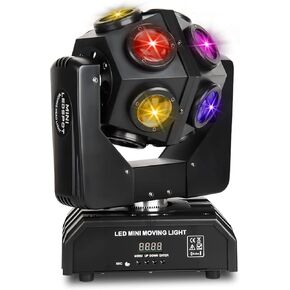 Dreamland Moving Head DJ Lights, LED RGBW Rotation Disco Light DJ Lights with DMX Auto Control, Stage Lights DJ Lighting Sound Activated Party Lights for Party Disco Club Stage Lighting Christmas