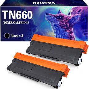 HaloFox Compatible Toner Cartridge Replacement for Brother TN660 TN-660 TN630 TN-630 for Brother MFC-L2700DW HL-L2300D HL-L2360DW HL-L2320D HL-2340DW HL-2380DW DCP-L2540DW Printer (Black, 2-Pack)