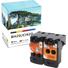 High Pages BH-20 CH-20 Printhead Combo Pack Use for PIXMA G7020 G3270 G6020 G5020 G4270 G3260 G3262 G2260 G2270 G1230 G1220 MegaTank Printer Refillable Ink Cartridges BH20 CH20 Print Head