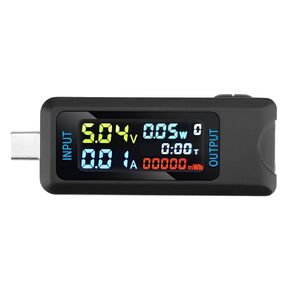 USB and Type-C Tester Multi-Functional Digital Tester DC 4.5-36V 0-8A Current Voltage Meter Power Capacity Tester Dual Interface Supports Multiple Fast Charging Protocols