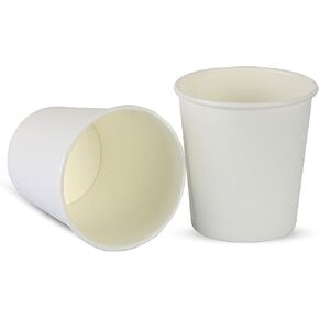 Rupert and Jeoffrey's Trading Co. 100 Count White Paper Hot Cups 8 oz