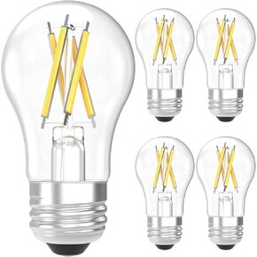 Sunco 4 Pack LED Light Bulbs A15, 7W=60W, 3000K Warm White, 800 LM, Dimmable Decorative Edison Vintage Bulbs, Indoor Outdoor, E26 Medium Base