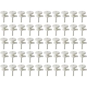 100 Pack Concrete Wall Hooks, 0.39"×0.67" Invisible Hardware Hanging Hooks for Pictures, Tapestry, Clocks, Albums - Heavy Duty No Drilling Hangers for Stucco, Cement Wall