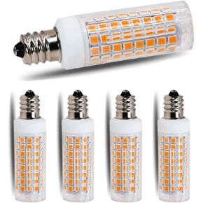 E11 led Bulb 75w 100w Halogen Bulbs Replacement, JD T4 e11 Mini Candelabra Base 110V 120V 130 Voltage Input Light Bulbs, Daylight White 6000K Pack of 4