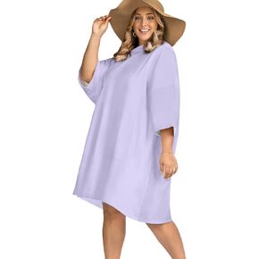 KFUBUO Plus Size Beach Cover Up for Women 2023 Beach Robe Summer Beach Dresses Swimsuit Cover Ups with Pockets Purple
