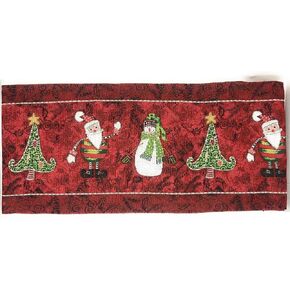 Tache Here Comes Santa Claus Antique Vintage Christmas Eve Traditional Holiday Season Red Decorative Woven Tapestry Table Runners, 13 x 72 in Saudi Arabia