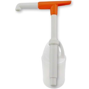 Tablecraft 1 oz Wide-Mouth Maxi Pump,White/Orange