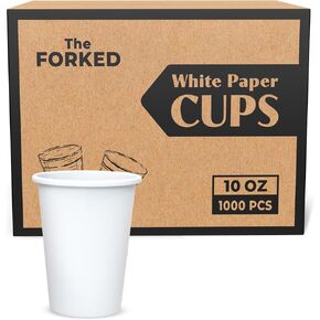 Disposable White Paper Cups 6 Oz (200 Pack)-Coffee Cups, Water Cups, Bathroom Paper Cups, Mouthwash Cups, Party Cups, Biodegradable Cups, Compostable Cups, Recyclable, Eco Friendly Cups