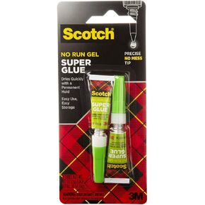 Scotch Super Glue Gel, .07 oz, 2-Pack, Dries Quickly with a Permanent Hold (AD112)