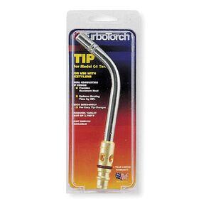 TURBOTORCH 0386-0106 A-32 3/4" Manual Torch Tip for PLF-A5 or G-4 Handles, Air Acetylene, Soft Solder 4 to 6", Silver Braze 1-1/2 to 4", Color Coded O-Ring, Removable Office Screw, Single