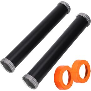 Sausage Caulking Gun Tube, Replaceable Body Barrel with Front Cap,20 oz Sausage Caulk Gun Parts and Accessories(Sliver-2 Pack)