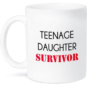 3dRose Teenage Daughter Survivor Mug, 11oz, Black