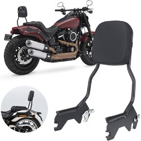 Detachable Sissy Bar for Harley Davidson Softail Models 2018-2024, Passenger Backrest for for Softail Deluxe FLDE, Heritage Classic FLHC, Slim FLSL, Standard FXST 107, Street Bob FXBB (Chrome)
