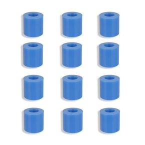 12 Pcs 3D Printer Heatbed Leveling Parts, 16mm Silicone Solid Column 3D Printer Heat Bed Leveling Parts Heat Resistant Buffer Leveling Spring Replacement Part for Ender 3 Pro/CR-10 (White)