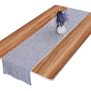 rockcloud Striped Table Runner Cotton Linen Table Top Decoration for Wedding Banquet, Christmas, Birthday, Graduation, Prom, Party, Red, 13 x 61 inch