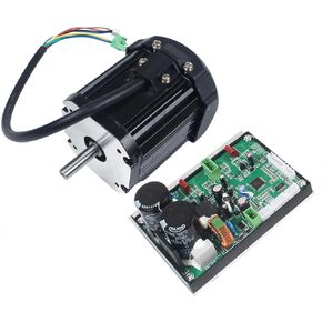 750W 110V DC Brushless Spindle Motor with Power Driver Kit for CD210v WM210v Mini Lathe,4000 RPM high Torque Low Noise, Circuit Control Board AC110 Input