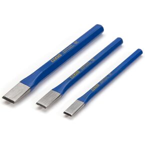 Estwing 12-Piece Cold Chisel, Pin, Center and Starter Punch Set, Hardened CrV Steel (42524)
