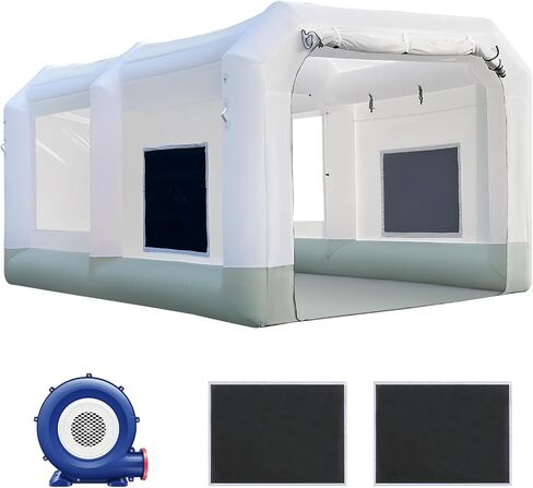GORILLASPRO Portable Inflatable Paint Booth Tent 13x10x8Ft with 550W Blower, Air Filter System for DIY Spray Painting of Cars, Trucks, Motorcycles, Bicycles, and Auto Parts in Saudi Arabia