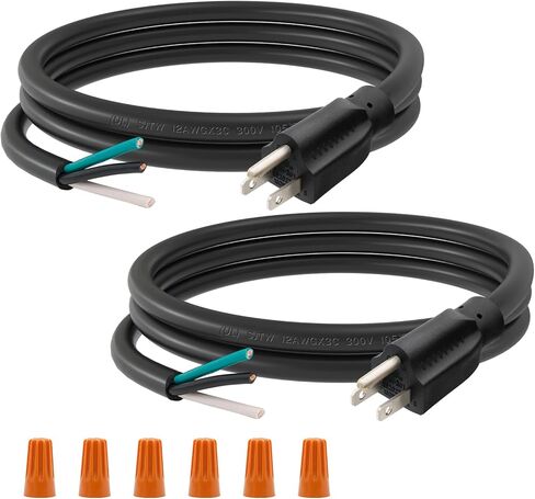 GAUGE 12 GAUGE 6 FET 3 PRONG POWER CORD مع ثلاثة طرف برغي in Kuwait