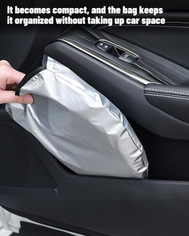 BESTVIEW Windshield Sun Shade Compatible with Mazda 3 Hatchback Sedan 2014-2018, Foldable Reflective Sunshade for Car Cover in Kuwait