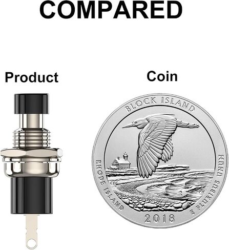 DIYhz Momentary Push Button Switch, 1A 250VAC SPST Mini Pushbutton Switches with Wire Normally Open(NO) 6pcs in Kuwait