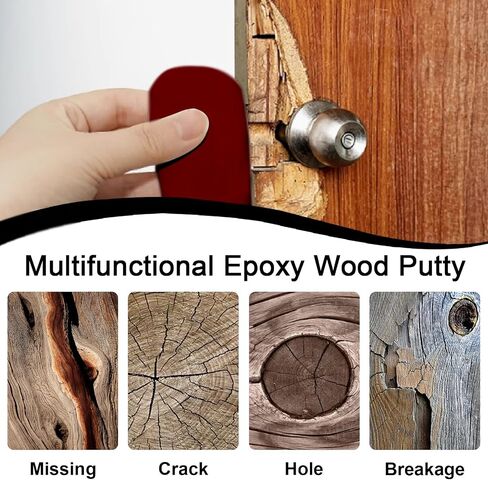 Epoxy Putty - 16 oz White Epoxy Wood Filler, 2-Part Stainable Epoxy Filler Structural Wood Epoxy Putty Kit, Wooden Floor Furniture Repair for Repairing and Bonding Damageed Wood in Kuwait