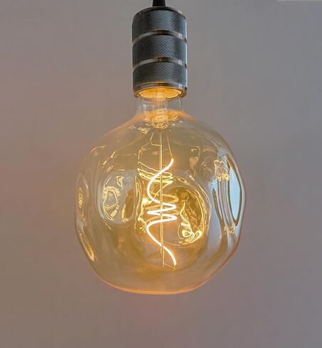SD LUX Oversized Vintage LED Light Bulbs 5W, Medium Base E26, Giant Huge Edison Bulb,Large Amber Decorative Bulbs, Dimmable 400LM(40W Equi) Pendant Lighting Warm White 2700K,1 Pack (DG170-Black) in Saudi Arabia