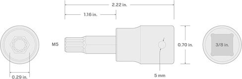 TEKTON طقم مقابس ثلاثية مربعة طويلة 3/8 بوصة، 8 قطع (M4-M12) | SHB91318 in Kuwait