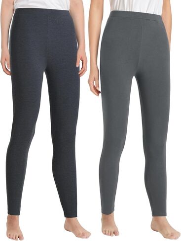 Latuza Women's Petite Thermal Leggings Petite Length Base Layer Bottoms in Kuwait