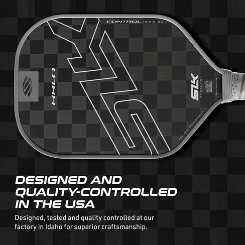 Selkirk SLK Halo Control XL Pickleball Paddle | مجداف ألياف الكربون الخام مع بوليمر بوليمر باور كور | مضارب المخلل المصنوعة في الولايات المتحدة | أخضر in Kuwait