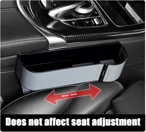 MTGOCHA Car Seat Gap Filler Organizer Adjustable Car Leather Cup Holder Gap Bag, Car Seat Gap Storage Box, Car Organizer Between Seats for Phone,Glasses,Keys,Cards (Black,Driver Side) in Saudi Arabia