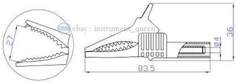 AC262 Testing Probe Insulated Alligator Crocodile Clip Clamps 4mm Banana Plug Socket (1) in Kuwait