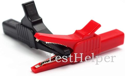 AC262 Testing Probe Insulated Alligator Crocodile Clip Clamps 4mm Banana Plug Socket (1) in Kuwait